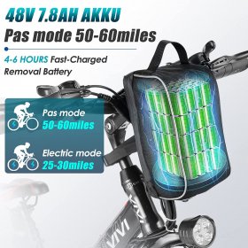 Vivi 500W Electric Bike Folding Electric Mountain Bike, 19Mph 50Miles Adults Electric Bicycle Foldable Ebike 374.4Wh Battery, Full Suspension, 26" Anti-Slip Tires, 21 Speed E-Bike for Adults Women Men