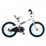 Royalbaby Buttons 18 In. Kid's Bicycle White with Blue Rims and Kickstand