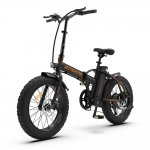 Folding Electric Bike 20" x 4.0 Fat Tire Zarler Electric Bicycle with 500W Motor 36V 13AH Removable Battery Shimano 7-Speed Ebike for Adults A20 Black