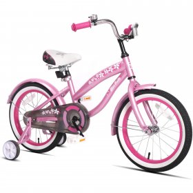 JOYSTAR 12" 14" 16" Kids Cruiser Bike for Ages 2-7 Years Old Girls & Boys, Kids Bike with Training Wheels & Coaster Brake, Single Speed Cruiser Bicycles for Children