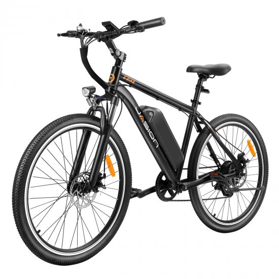Heybike Jasion Electric Bicycle for Adults, ebike 26\" Tires, Electric Mountain Bike with 350W Brushless Motor,40Miles Commuting Electric Mountain Bike, Shimano 7 Speed, Front Fork Suspension