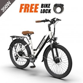 Aostirmotor Electric Bike,350W Motor and 36V 10AH Battery Motorcycle,26*2.1 inch Tire Bike,Adult City Electric Bike