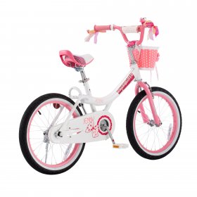 RoyalBaby Jenny Princess 18 inch Girl's Bicycle, White & Pink