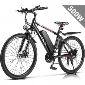 VIVI 26" 500W Electric Bike 21 Speed Electric Mountain Bicycle with 48V 7.8AH Removable Battery City Electric Bicycle, Electric Bike for Adults 19 Mph Max Mileage 50 Miles