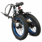 Ecotric 20 In. Powerful 500 W Folding Electric Bicycle Fat Tire Alloy Frame 36 V/12.5 AH Lithium Battery with Rear Motor LED Display