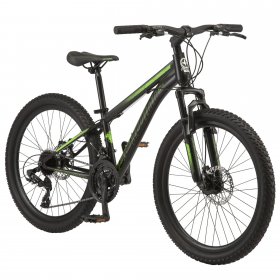 Schwinn Sidewinder mountain bike, 24-inch wheels, 21 speeds, black / green