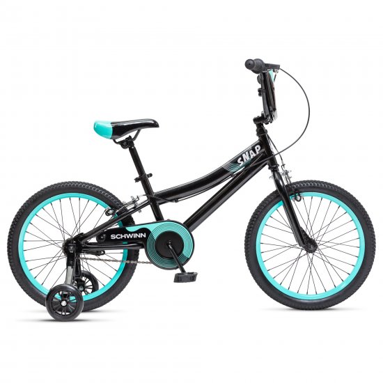 Schwinn Snap Kids Bike, 18 in, Light Frame, Boys, Black