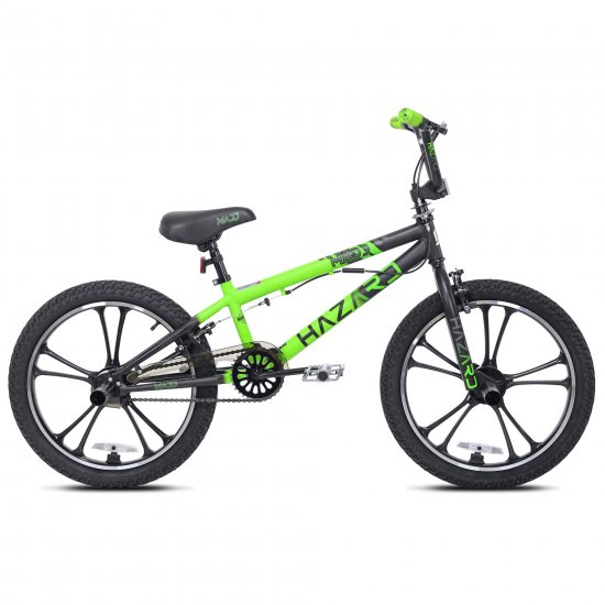 Kent Bicycle Maddgear 20\" Hazard Mag Wheel Boy\'s BMX Bike, Green and Black