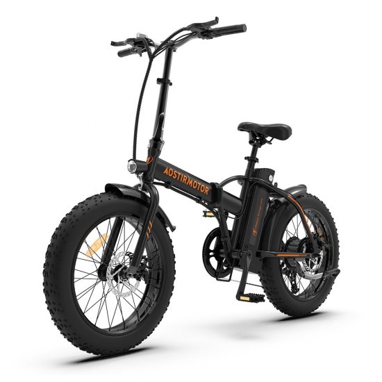 Folding Electric Bike 20\" x 4.0 Fat Tire Zarler Electric Bicycle with 500W Motor 36V 13AH Removable Battery Shimano 7-Speed Ebike for Adults A20 Black