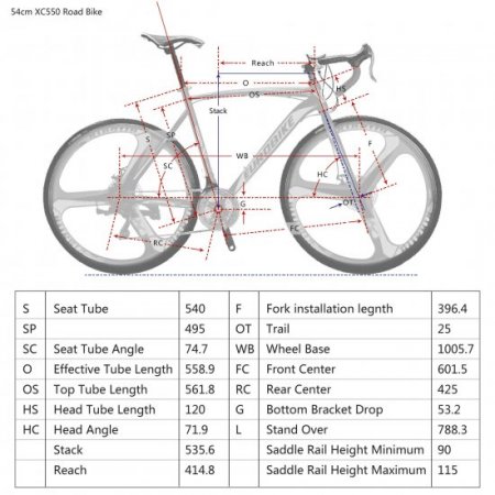 EUROBIKE XC550 Road Bike 21 Speed 700C wheels Racing Bike for Men 54Cm Adult Commuter Bicycle 3 Spoke wheels