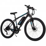 Huffy Transic 26-inch Electric Mountain Bike for Adults, Black, 36V, 350W, UL 2849 compliant
