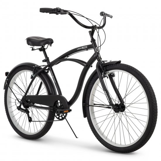 Huffy Lockland 26-inch 7-speed Cruiser Bike for Men, Black