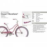 Huffy 26630 26 in. Good Vibrations Womens Cruiser Bike, Pink - One Size