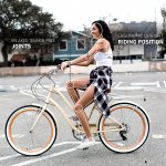 sixthreezero EVRYjourney Women's 26" 3-Speed Step-Through Touring Hybrid Bicycle, Cream