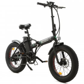 Black Folding Electric Fat Tire Bike Beach Bicycle City Ebike 20" 48V 500W