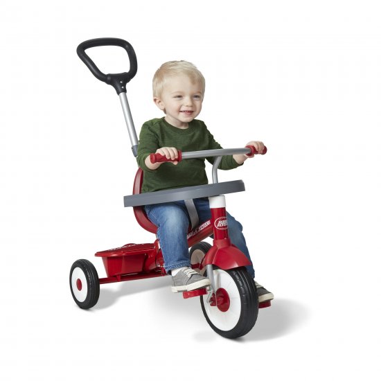 Radio Flyer, 3-in-1 Stroll \'N Trike, Tricycle Grows with Child, Red