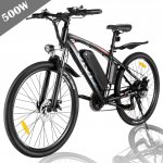 Vivi 27.5" 500W Electric Bike for Adults, Electric Mountain Bicycle Electric Commuter Bike with Removable 48V 10.4Ah Battery, Range 55 Miles, 21 Speed Ebike for Adults up to 19mph, LED Display
