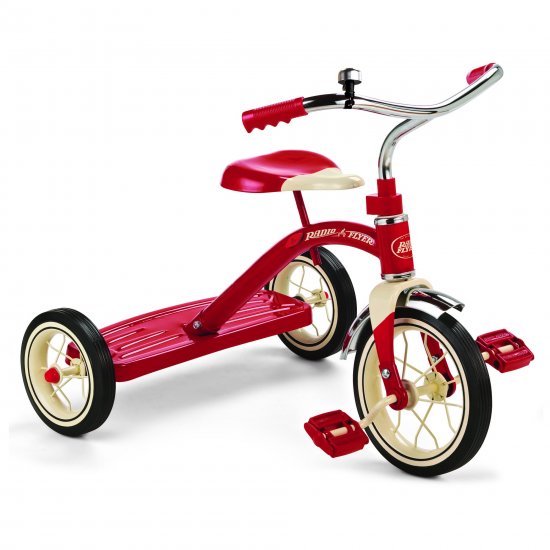 Radio Flyer Classic Red 10\" Tricycle for Toddlers Ages 2-4, Toddler Bike