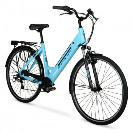 Hyper E-Ride Electric Bike, 36 Volt Battery, 700C Wheels, Blue