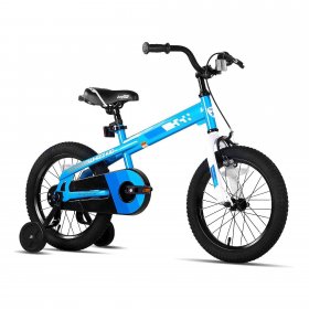 JOYSTAR Whizz Bike for Ages 4-7 with Training Wheels, 16", Blue