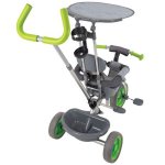 Huffy 29011 Malmo 4-in-1 Canopy Tricycle with Push Handle, Cup Holder & Rear Storage, Gray - One Size