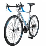 EUROBIKE XC580 Road Bike 21 Speed 700C Racing Bike for Men 56Cm Mens City Bicycle Silver