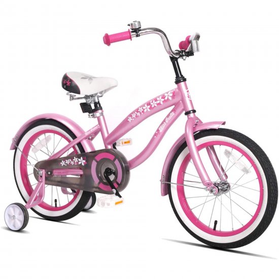JOYSTAR 12\" 14\" 16\" Kids Cruiser Bike for Ages 2-7 Years Old Girls & Boys, Kids Bike with Training Wheels & Coaster Brake, Single Speed Cruiser Bicycles for Children