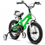 Royalbaby Freestyle Green 16 In. Kids Bike Boys And Girls Kids Bicycle With Training wheels and Kickstand