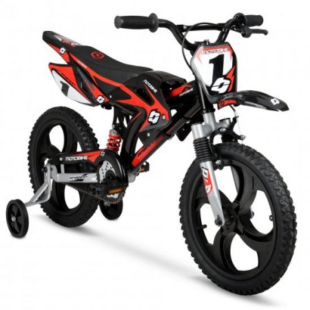 Hyper Bicycles 16in Kids Mag Wheels Motobike, Black/Red