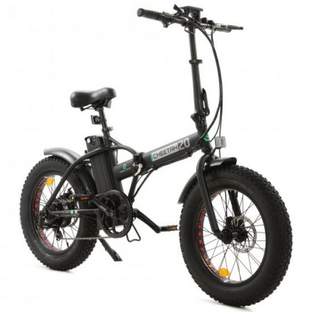 Black Folding Electric Fat Tire Bike Beach Bicycle City Ebike 20" 48V 500W