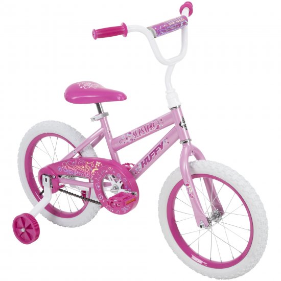 Huffy 16 Inch Sea Star Girl\'s Bike, Pink Bubble Gum