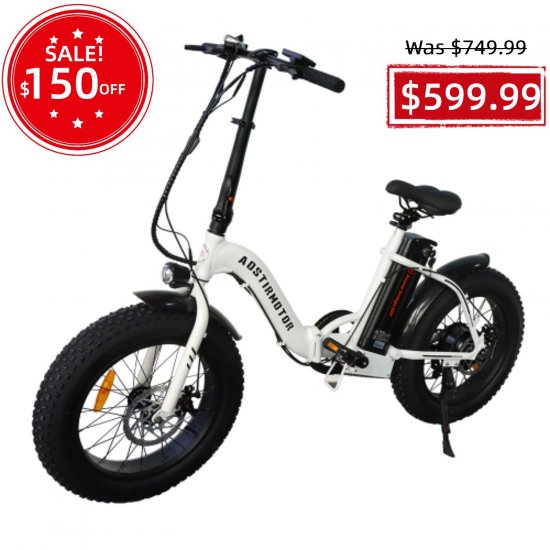 Folding Electric Bike 20\" x 4.0 Fat Tire Electric Bike 500W City Ebike Adult Electric Bicycles with Removable Battery, Up to 50 Miles, Shimano 7-Speed Electric Commuter Bike for Adults