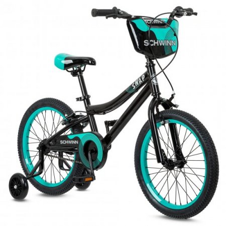 Schwinn Snap Kids Bike, 18 in, Light Frame, Boys, Black